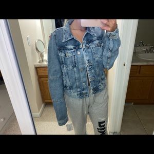Free People Cropped Jean Jacket